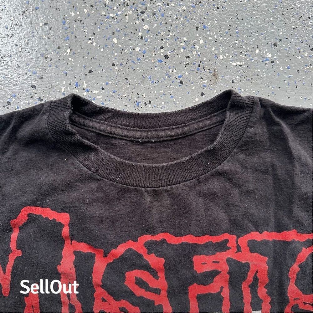 Vintage Misfits Band Tee Men's L Black Punk Rock Graphic T-Shirt Rare 2000s - Picture 4 of 8